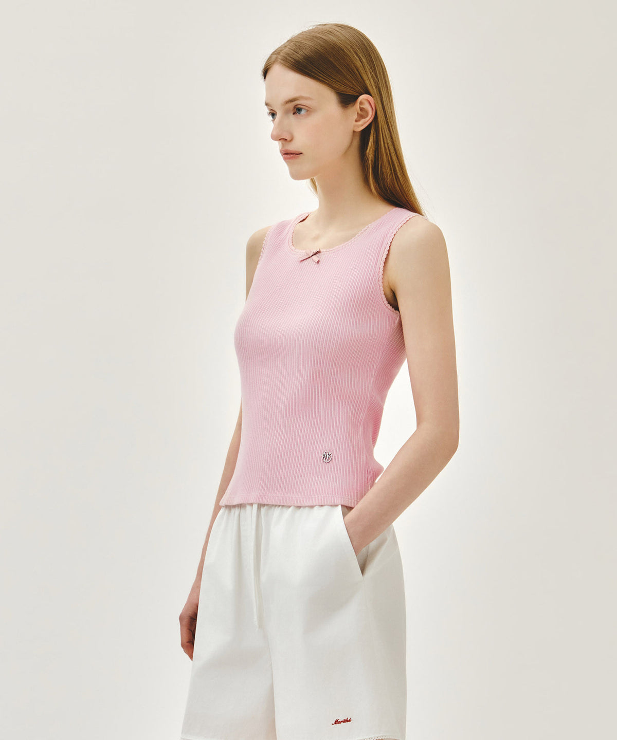 Marithe & Francois Girbaud - Lace Detail Sleeveless (Pink) product image 2 | TRAB K-Fashion Australia