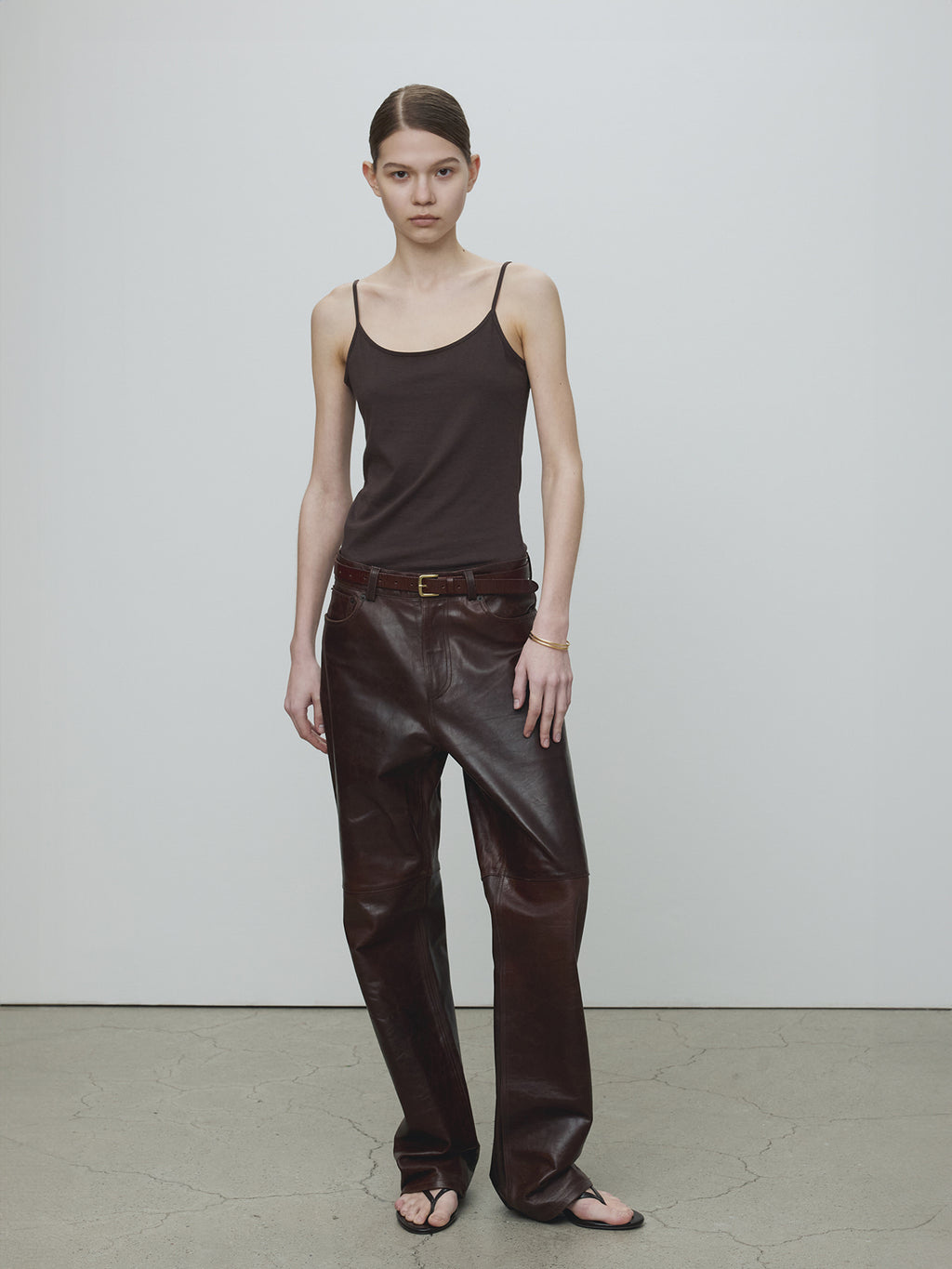 Tonywack - Cotton Lyocell Tank Top (Brown) product image 2 | TRAB K-Fashion Australia