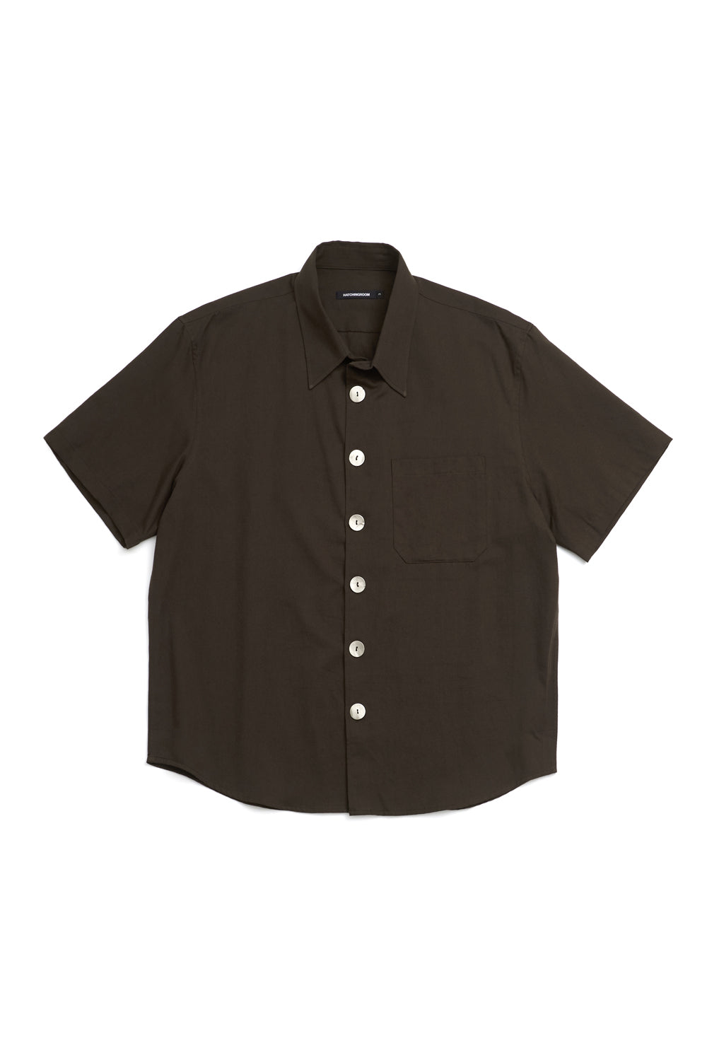 Hatchingroom - Arrow Shirt Big Button Mud (Khaki) product image 1 | TRAB K-Fashion Australia