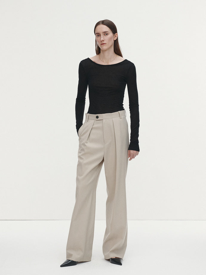 Tonywack - Low Back Long Sleeve T-Shirt (Black) product image 2 | TRAB K-Fashion Australia