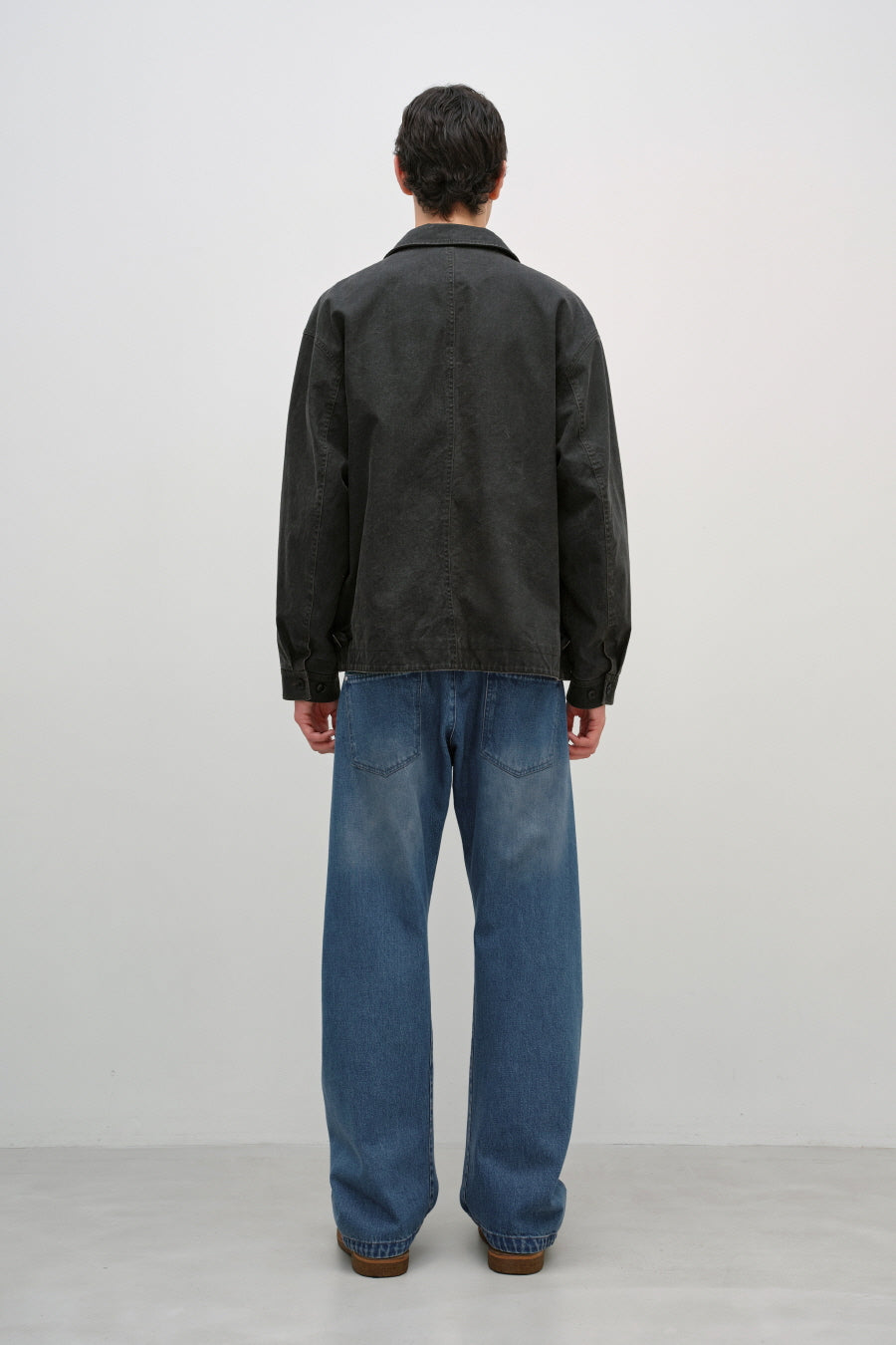 Insilence - Vintage Washed Deck Jacket v2 (Dark Grey) product image 6 | TRAB K-Fashion Australia