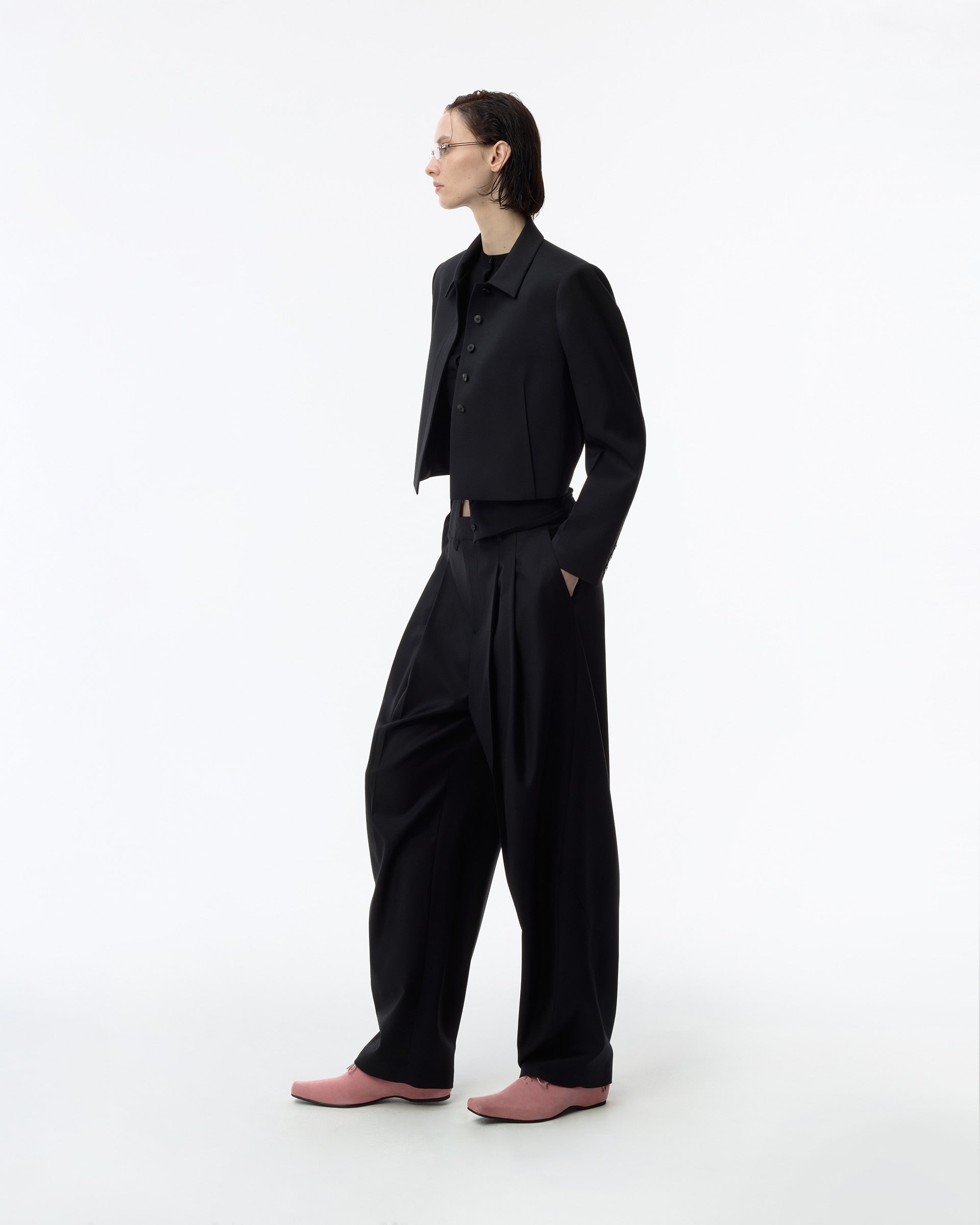 Ader Error - Sig; BK Tag slacks 02 (Noir) product image 1 | TRAB K-Fashion Australia