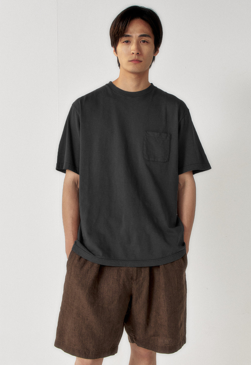 Art if acts - Garment Dyed Slub Pocket T-Shirt (Black) product image 4 | TRAB K-Fashion Australia