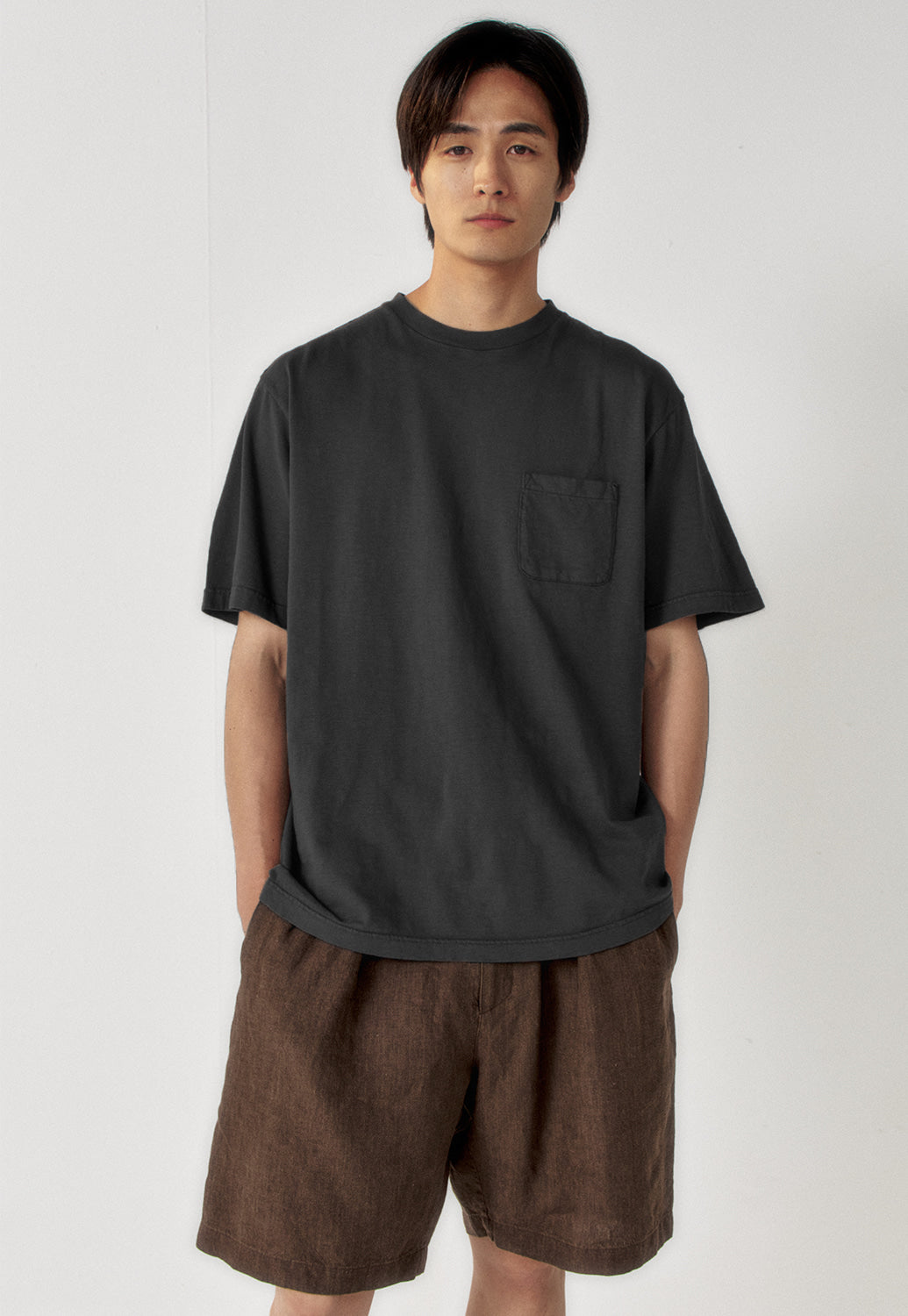 Art if acts - Garment Dyed Slub Pocket T-Shirt (Black) product image 4 | TRAB K-Fashion Australia