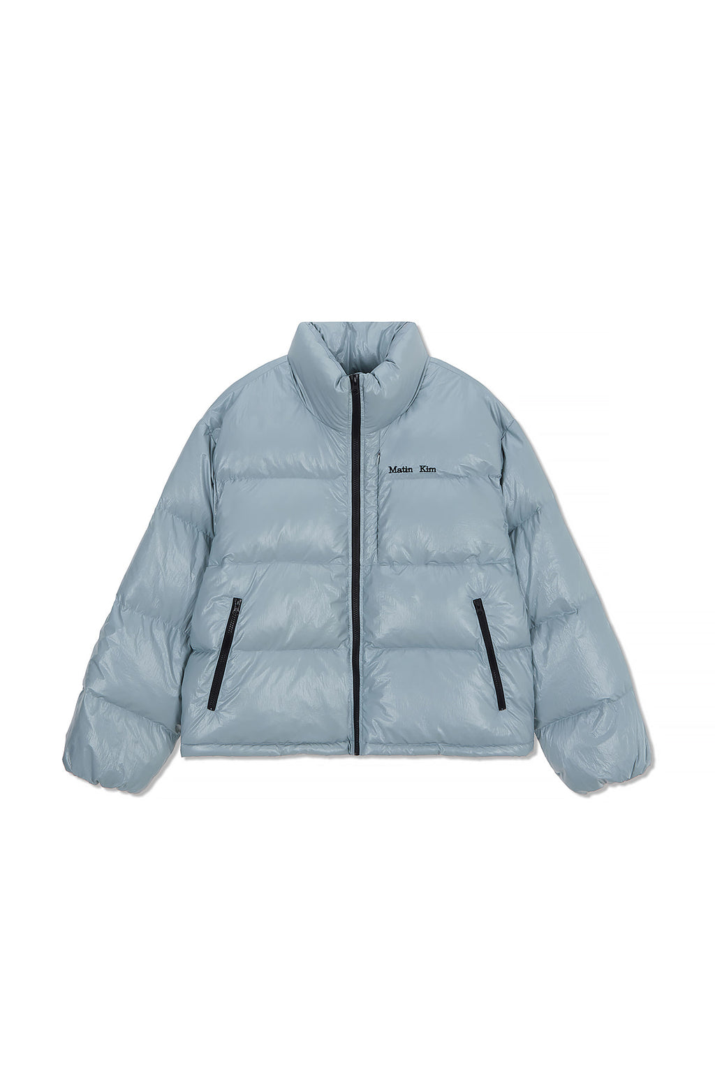 Matin Kim - Small Logo Volume Down Jumper (Light Grey) product image 1 | TRAB K-Fashion Australia