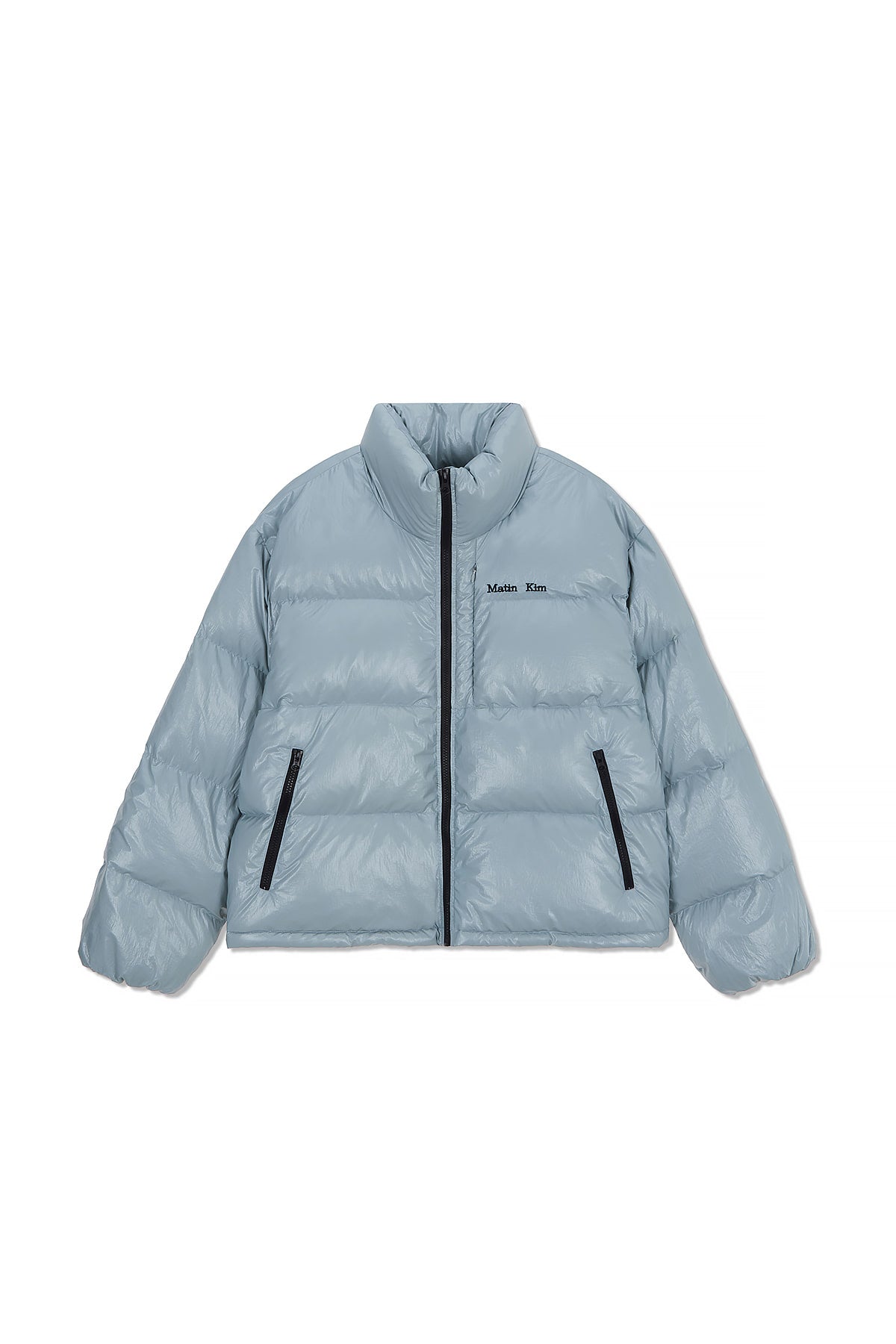 Matin Kim - Small Logo Volume Down Jumper (Light Grey) product image 1 | TRAB K-Fashion Australia