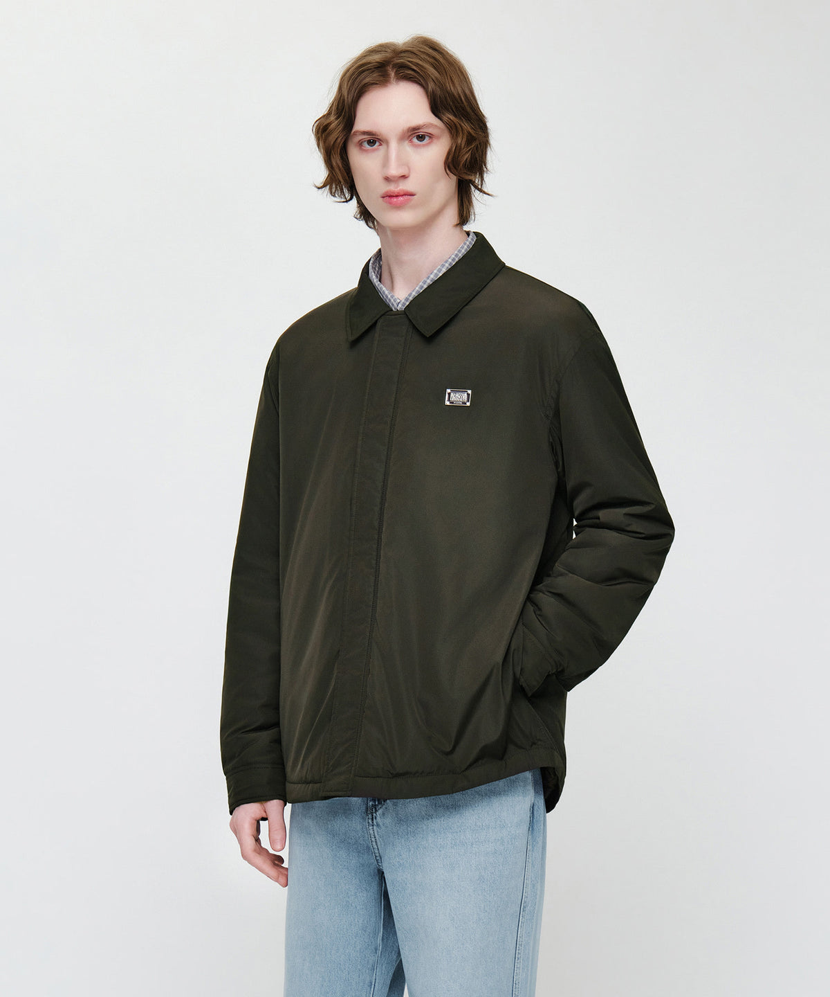 Marithe & Francois Girbaud - Shirts Padded Jacket (Brown) product image 2 | TRAB K-Fashion Australia
