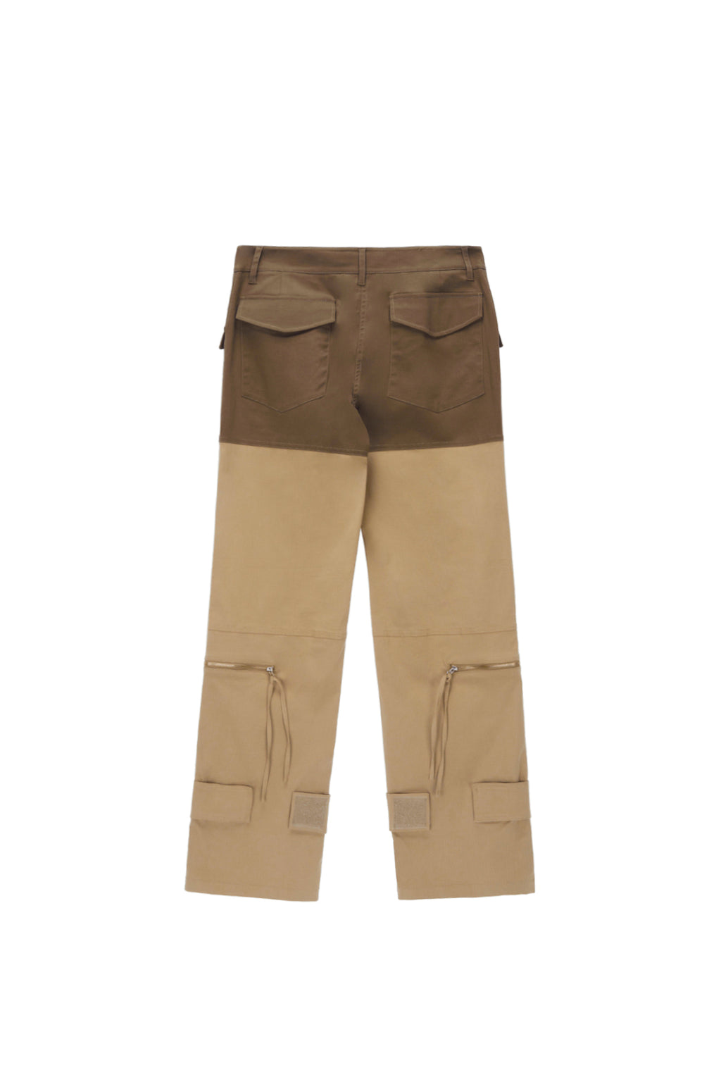 Matin Kim - Color Block Velcro Cargo Pants (Brown) product image 2 | TRAB K-Fashion Australia