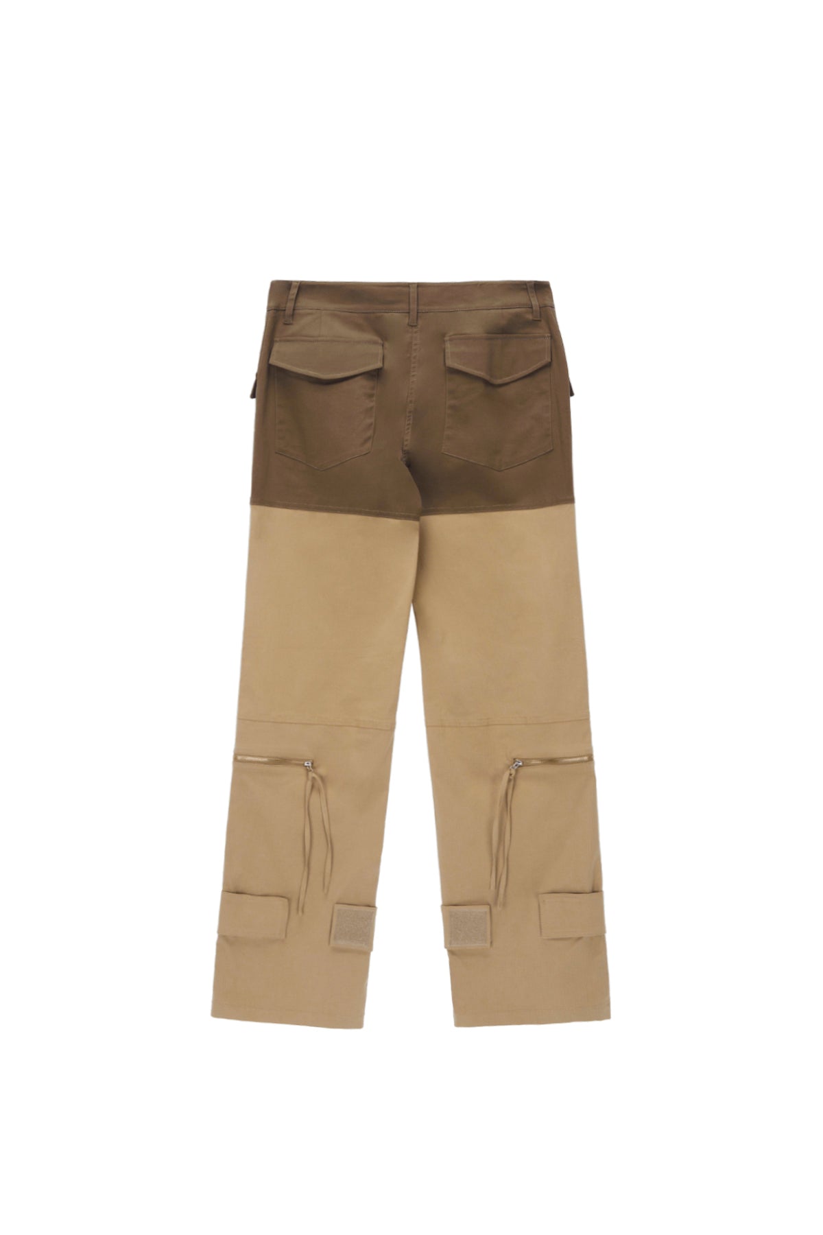 Matin Kim - Color Block Velcro Cargo Pants (Brown) product image 2 | TRAB K-Fashion Australia