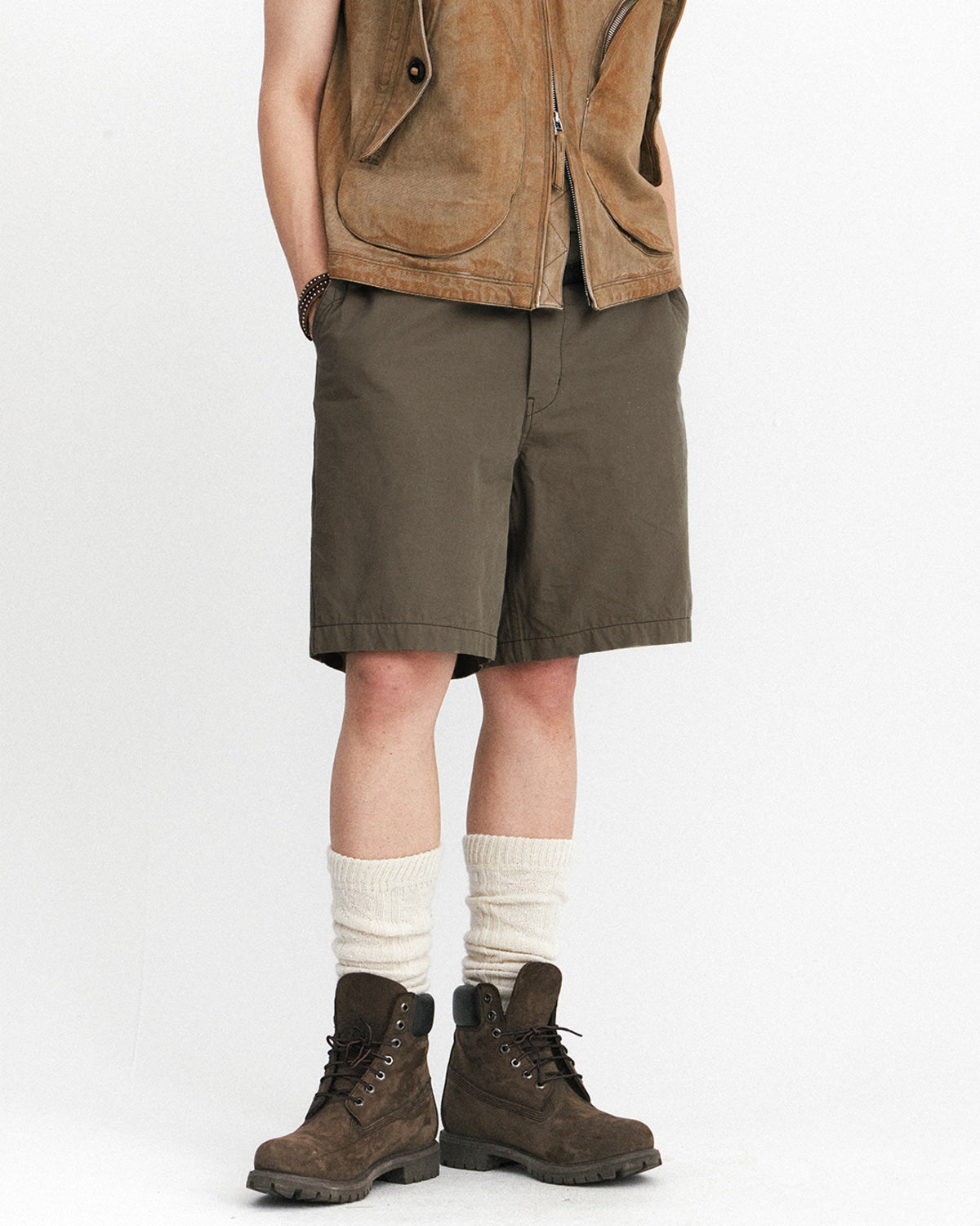 Eastlogue - Belted Cattleman Shorts (Khaki) product image 7 | TRAB K-Fashion Australia