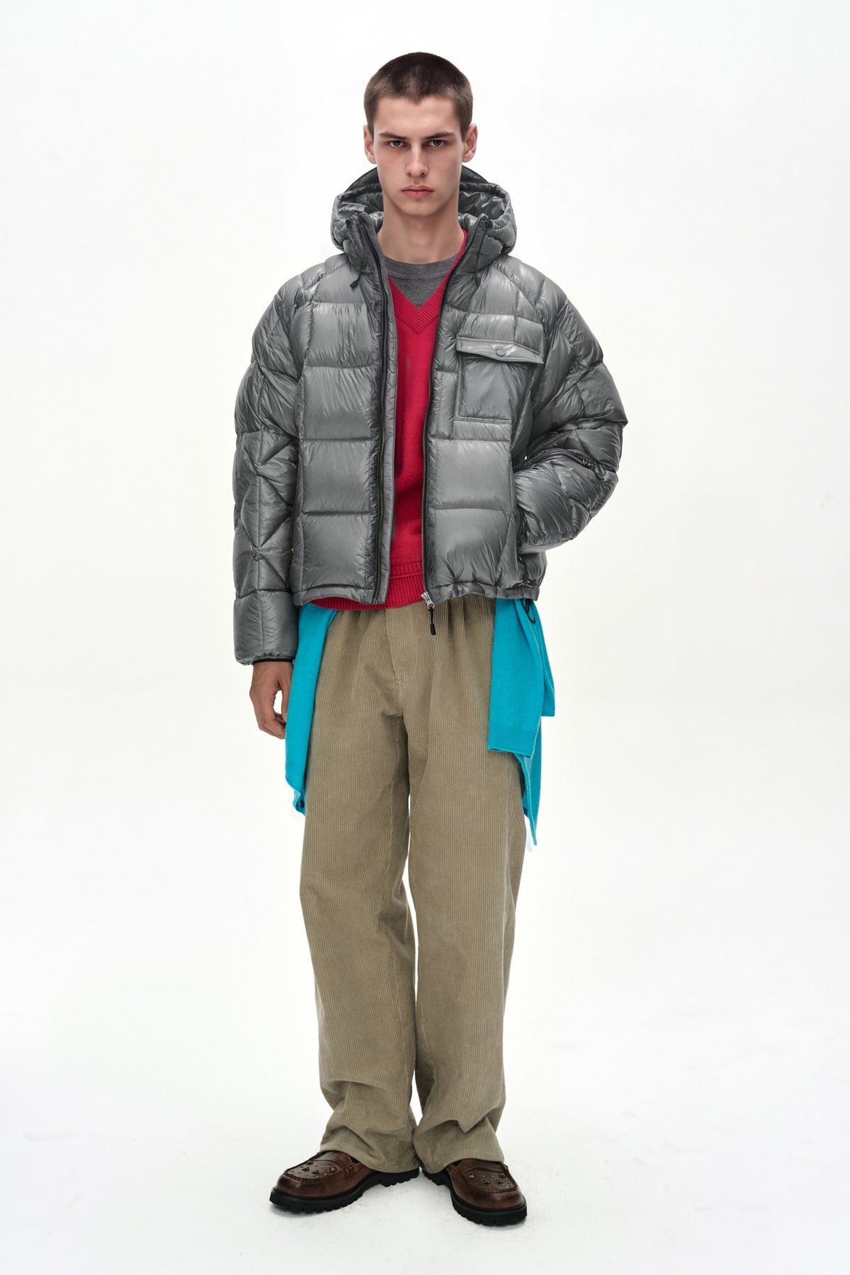 Andersson Bell - Unisex Torino Lightweight Down Jacket (Grey) product image 2 | TRAB K-Fashion Australia