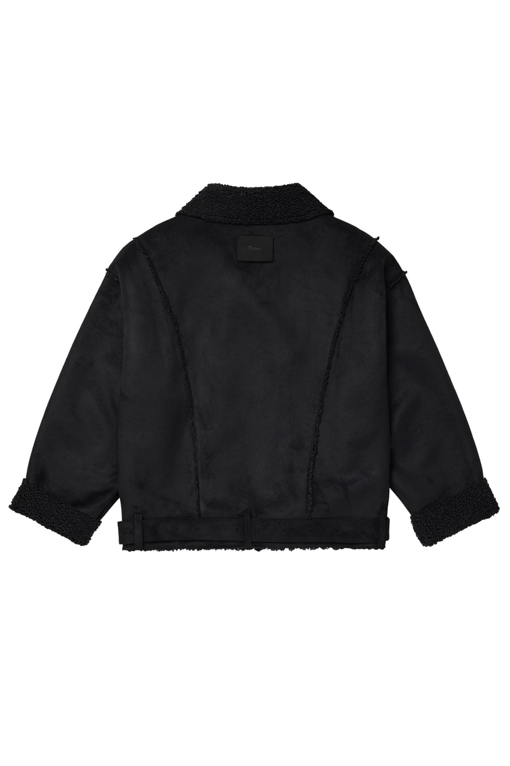 Deinet - Button Up Belted Shearling Jacket (Black) product image 16 | TRAB K-Fashion Australia