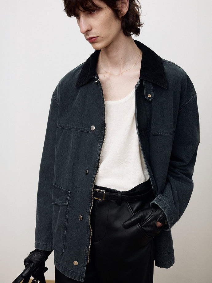 Tonywack - Garment Washed Chore Jacket (Faded Navy) product image 7 | TRAB K-Fashion Australia