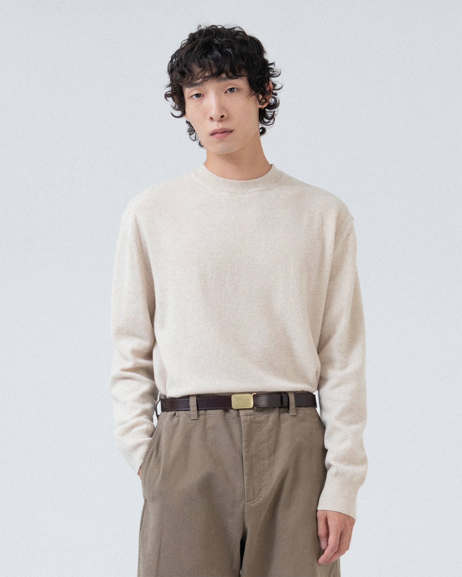 Brownyard - Extra Super Fine Crewneck Knit (Beige) product image 3 | TRAB K-Fashion Australia