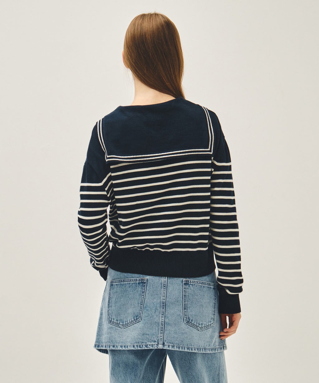 Marithe & Francois Girbaud - Sailor Knit Pullover (Navy) product image 3 | TRAB K-Fashion Australia