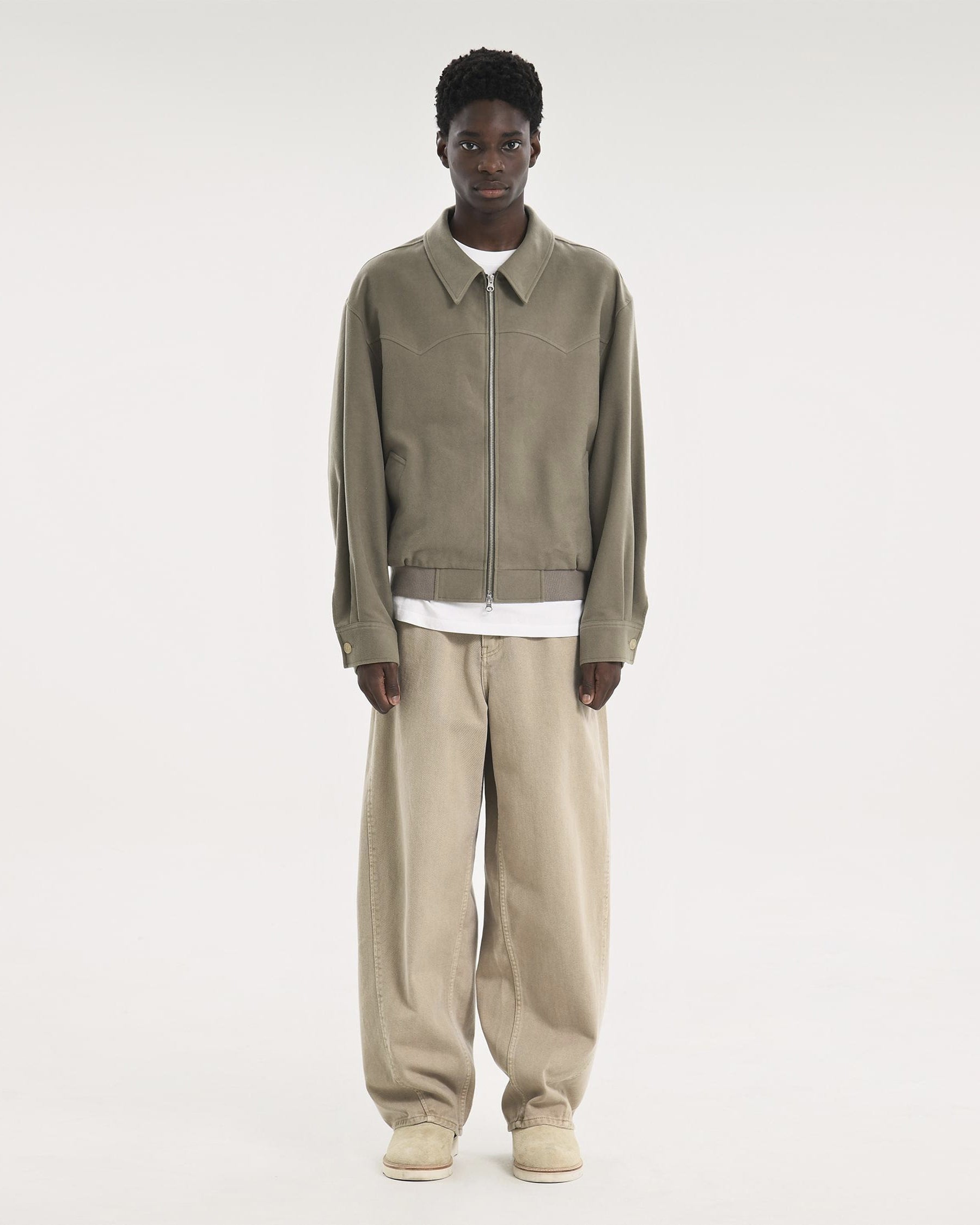 Brownyard - Moleskin Western Jacket (Olive Grey) product image 1 | TRAB K-Fashion Australia