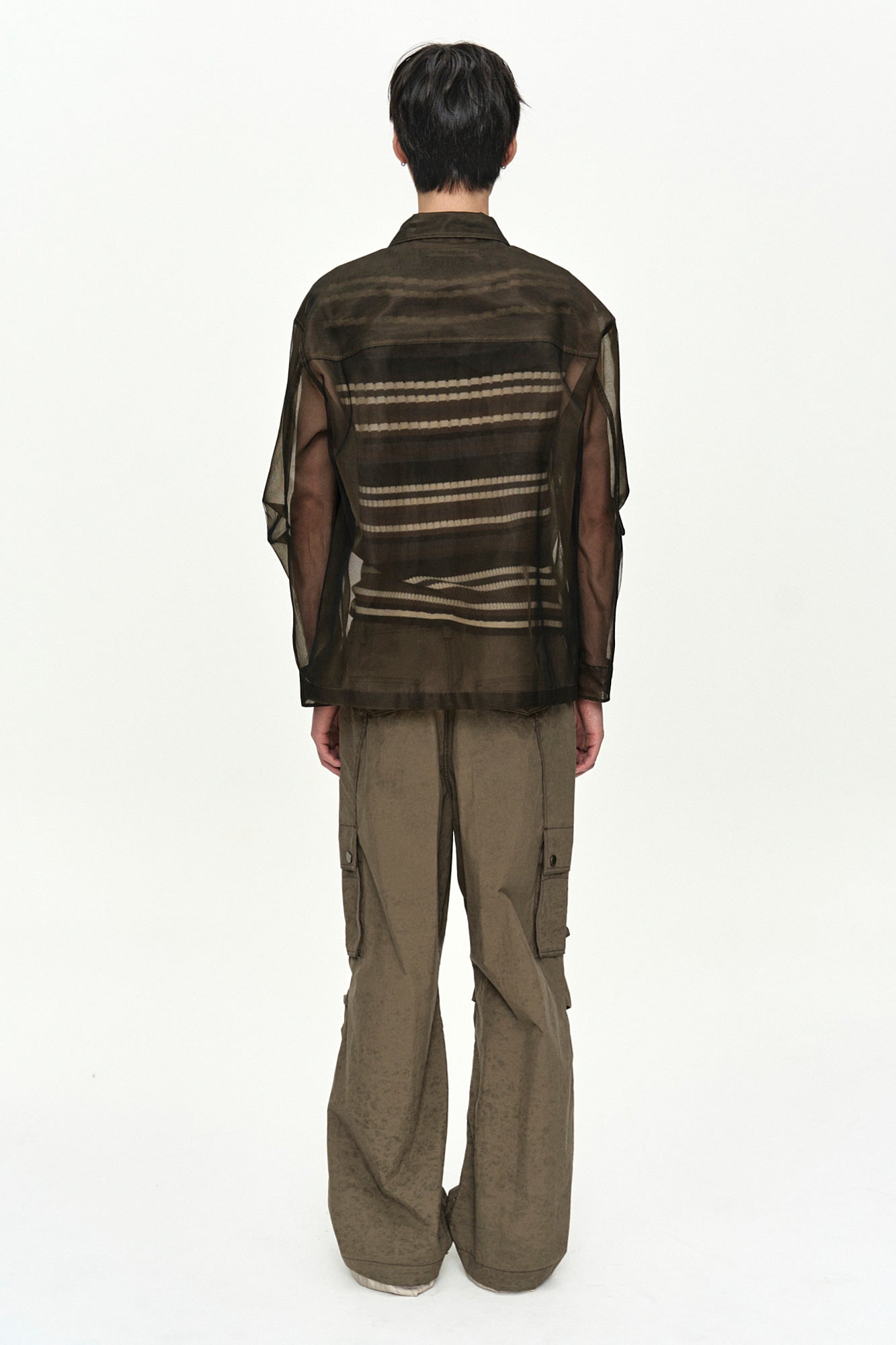 Andersson Bell - Carpenter Cargo Wide-Leg Trousers (Khaki Brown) product image 3 | TRAB K-Fashion Australia