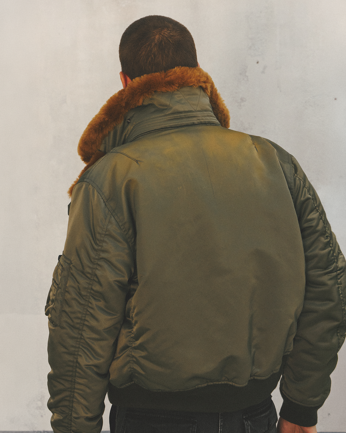 Eastlogue - Shearling Flight B-15 Jumper (Olive) product image 4 | TRAB K-Fashion Australia