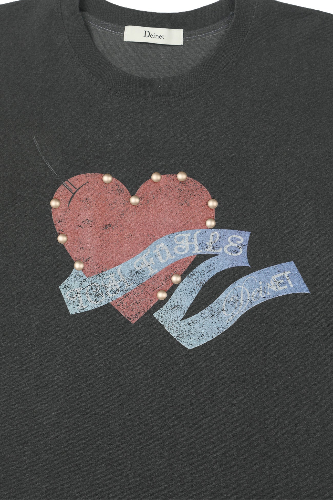 Deinet - Stud Heart T-Shirt (Charcoal) product image 5 | TRAB K-Fashion Australia