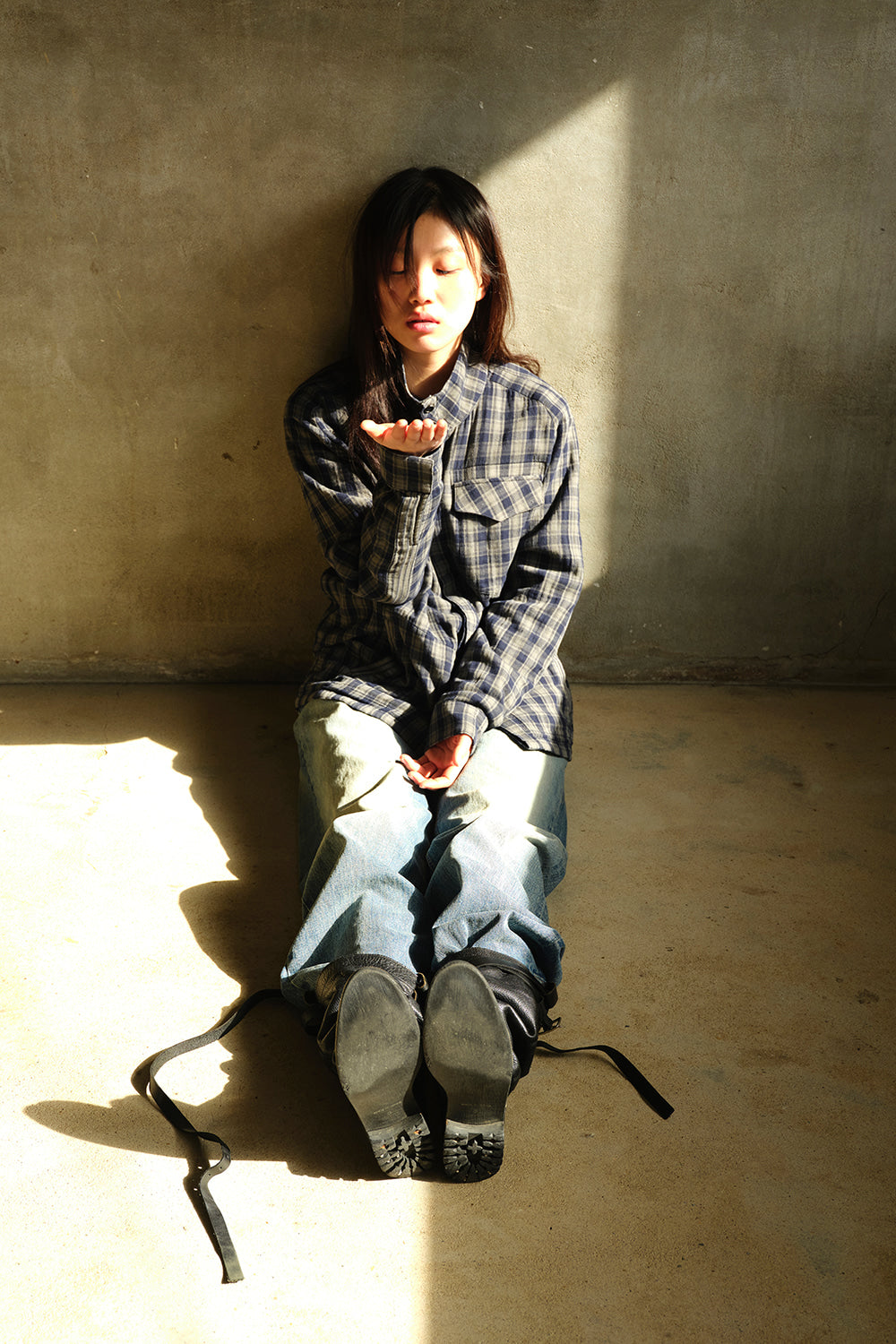 Hatchingroom - Hidden Shirket (Over Dyed Grey/Blue) product image 8 | TRAB K-Fashion Australia