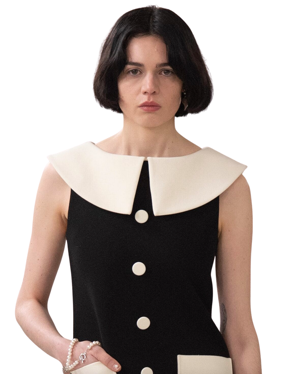 Kimhe Kim - Bi-Color Midi Dress (Black/Ivory) product image 4 | TRAB K-Fashion Australia