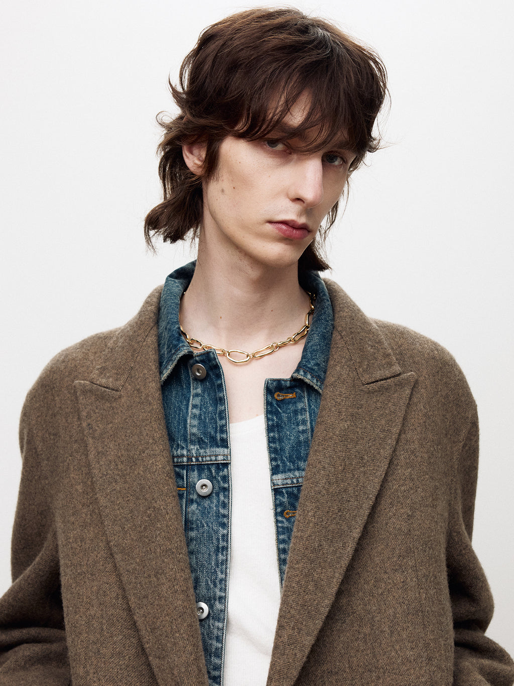 Tonywack - Hand-Made Wool And Camel Belted Coat (Melange Dark Camel) product image 8 | TRAB K-Fashion Australia