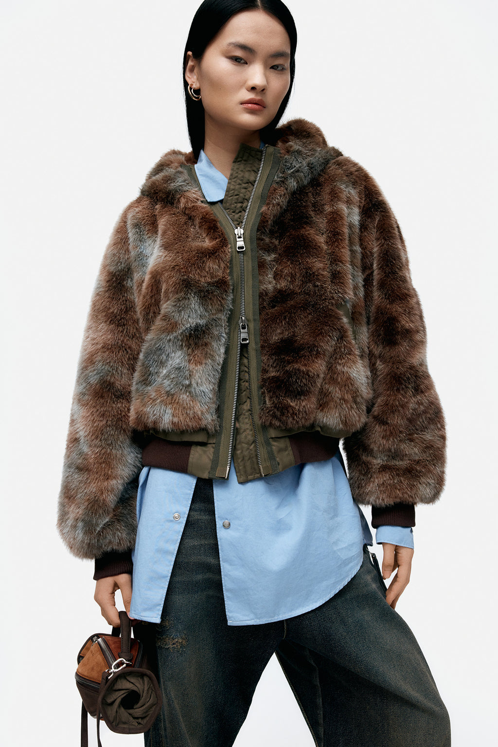 Andersson Bell - Vanessa Fur N2b Jacket (Brown) product image 4 | TRAB K-Fashion Australia