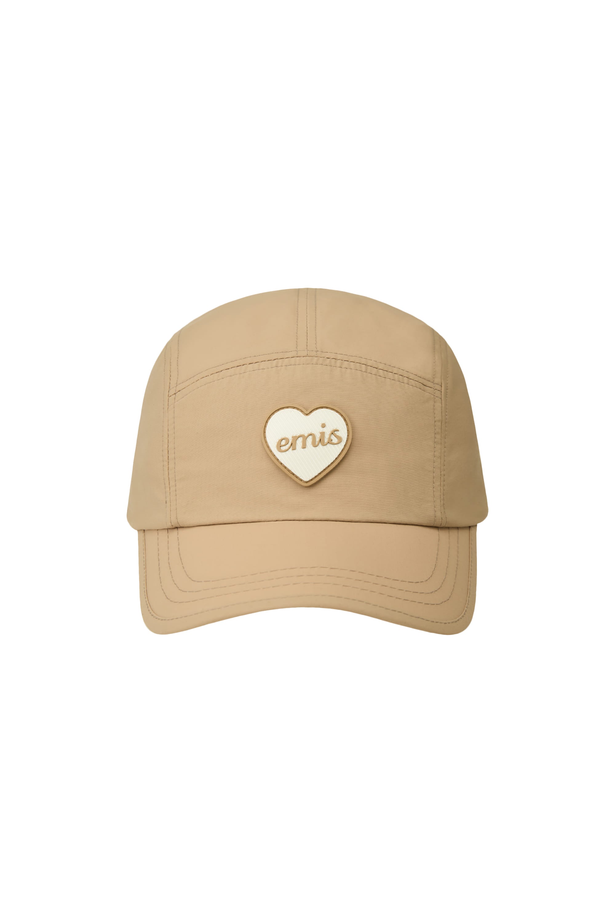 Emis - Heart Rubber Patch Camp Cap (Beige) product image 1 | TRAB K-Fashion Australia