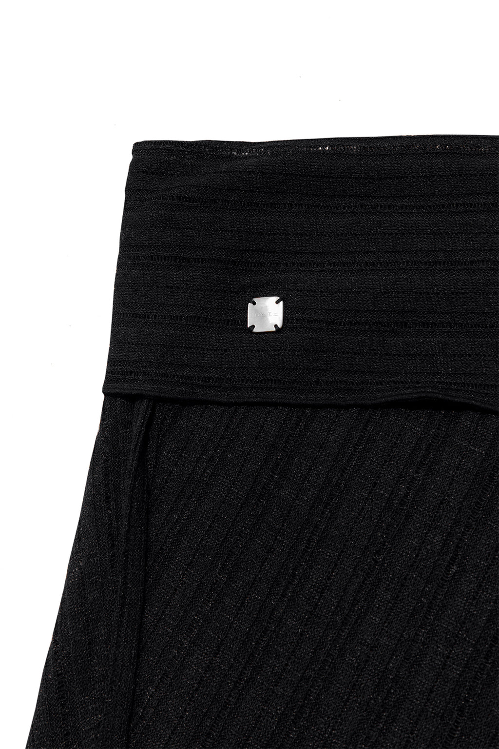 Matin Kim - Foldover Layered Maxi Wrap Skirt (Black) product image 3 | TRAB K-Fashion Australia
