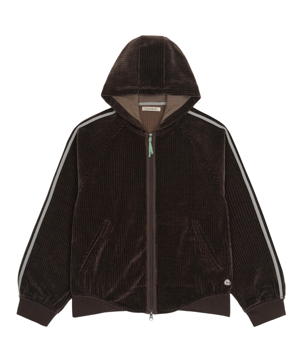 Coyseio - Velour Zip-Up Hoodie (Brown) product image 9 | TRAB K-Fashion Australia