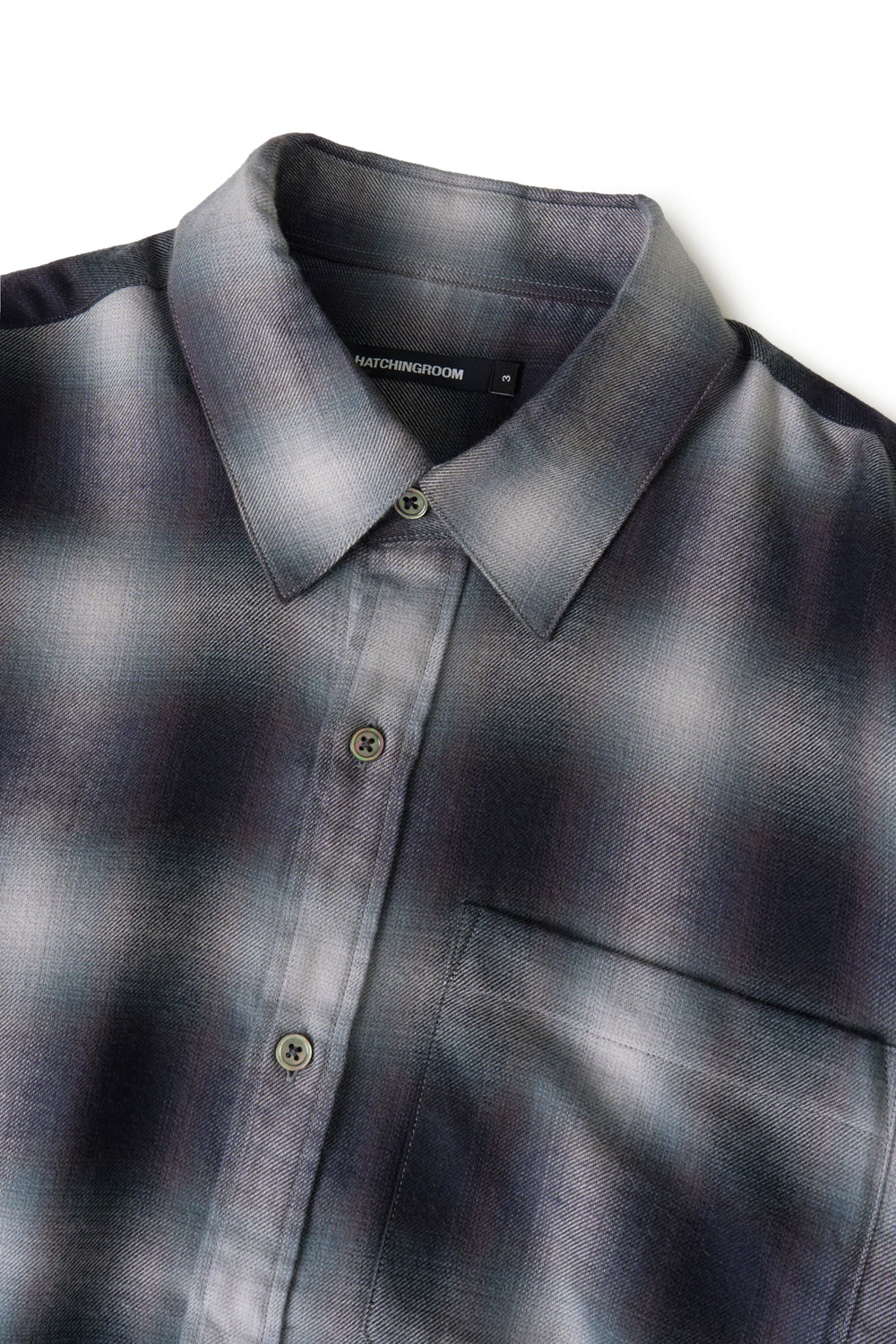 Hatchingroom - Regular Shirt Ombre Check (Blue/Grey) product image 3 | TRAB K-Fashion Australia