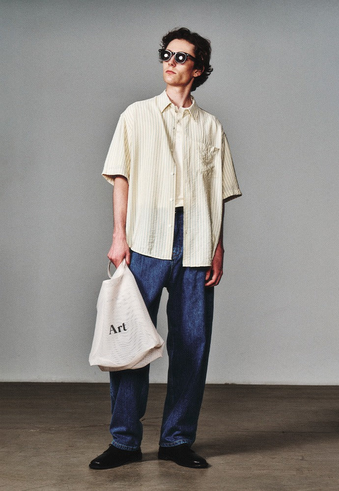 Art if acts - 'Art' Mesh Shopper Bag (Ecru) product image 1 | TRAB K-Fashion Australia