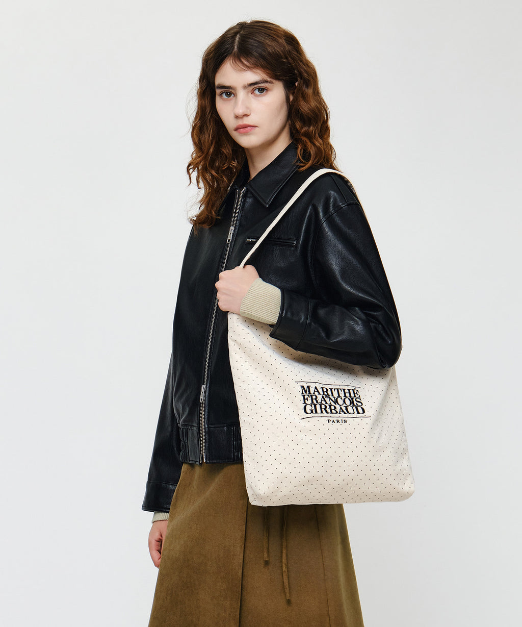 Marithe & Francois Girbaud - Classic Logo Corduroy Bag (Ivory) product image 5 | TRAB K-Fashion Australia