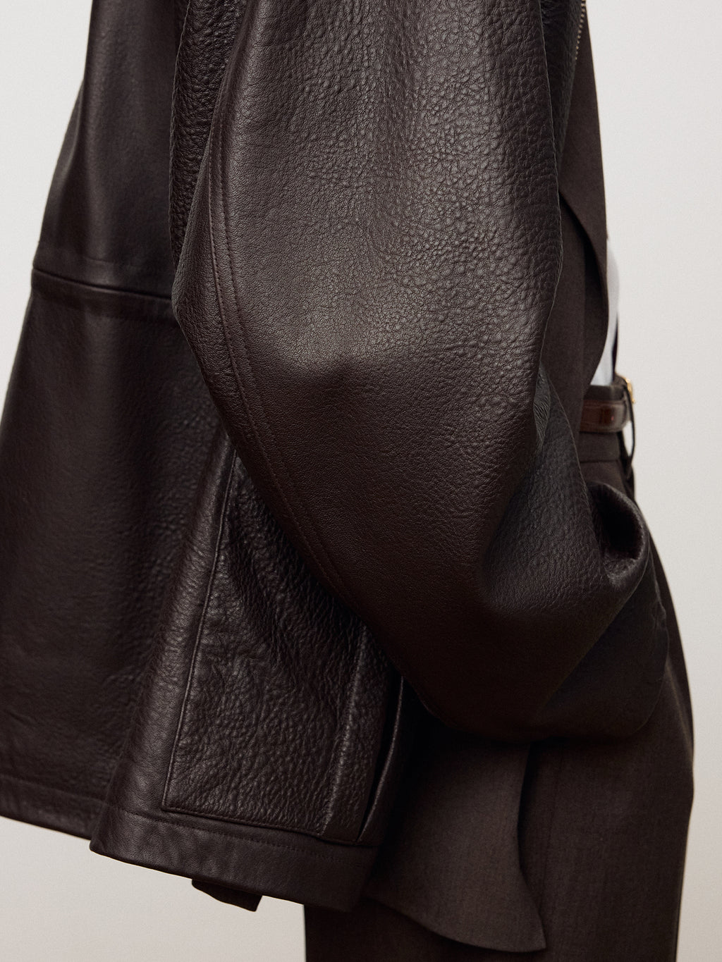 Tonywack - Lamb Leather Cargo Jacket (Dark Brown) product image 11 | TRAB K-Fashion Australia