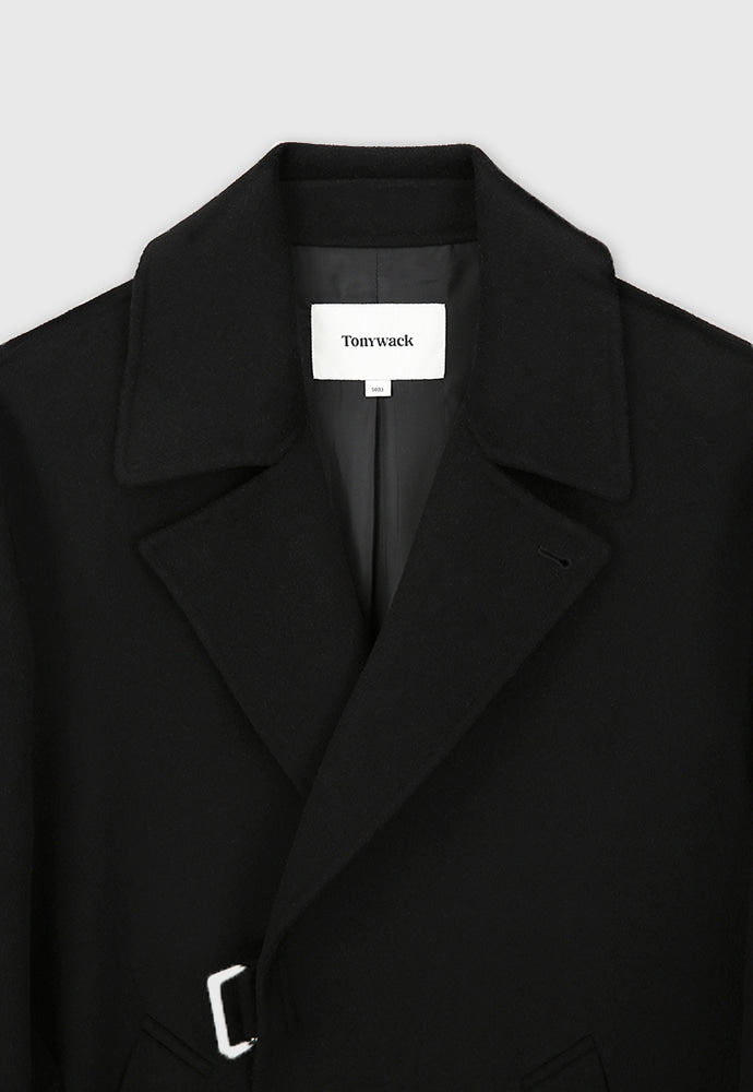 Tonywack - Double-Faced Wool And Cashmere Belted Coat (Black) product image 10 | TRAB K-Fashion Australia