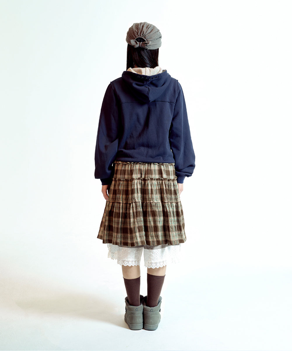 Coyseio - Flower Point Zip-Up Hoodie (Navy) product image 10 | TRAB K-Fashion Australia