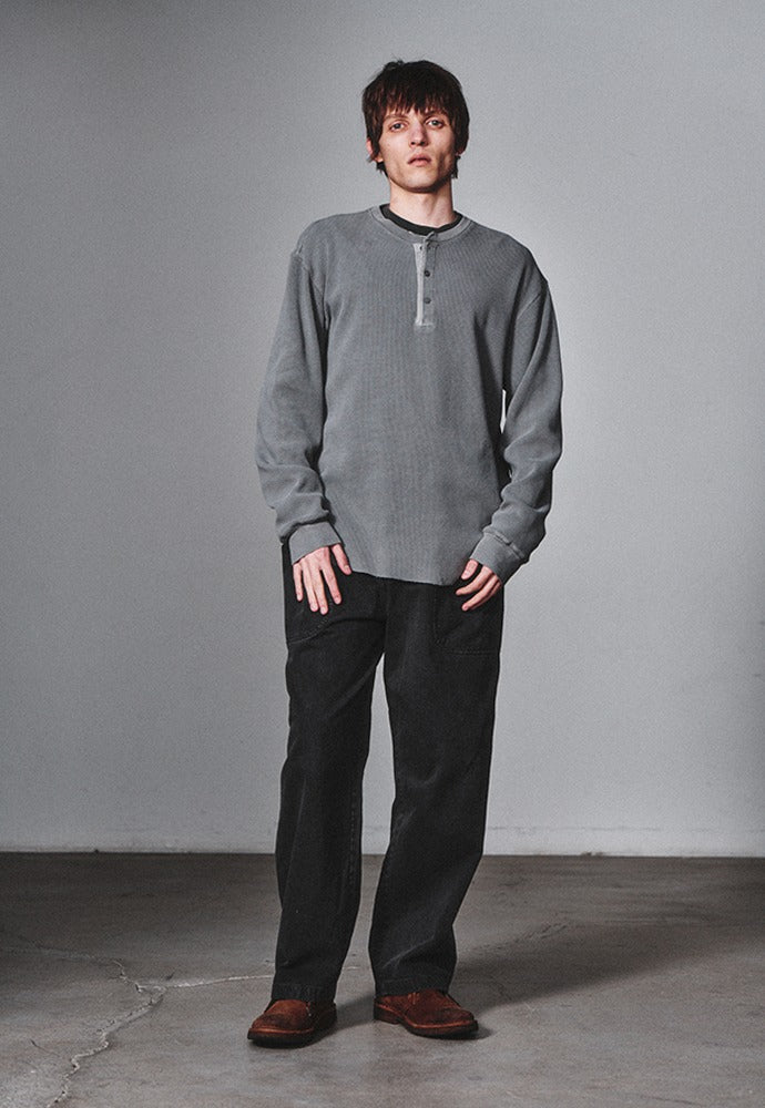Art if acts - Garment Dyed Waffle Henley (Cliff) product image 1 | TRAB K-Fashion Australia