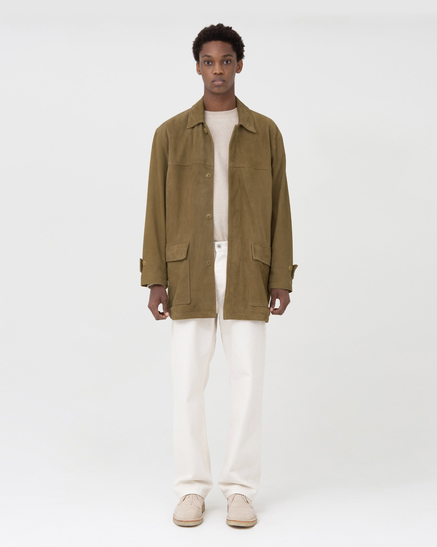 Brownyard - Suede Half Coat (Sand) product image 1 | TRAB K-Fashion Australia