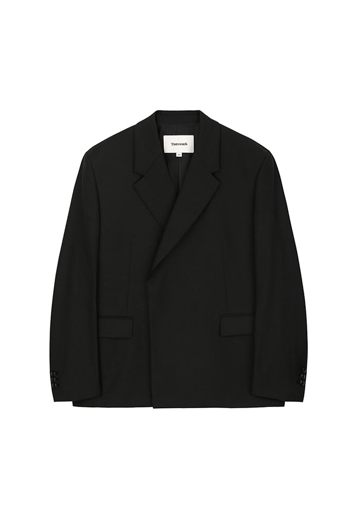 Tonywack - High Density Wool Hidden Button Blazer (Black) product image 5 | TRAB K-Fashion Australia