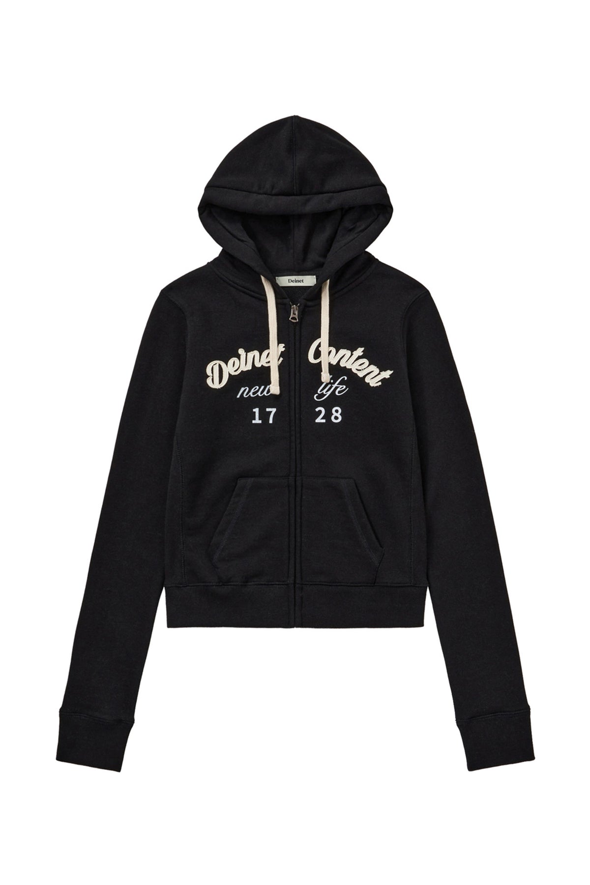 Deinet - Content Slim Hood Zip - Up (Black) product image 1 | TRAB K-Fashion Australia