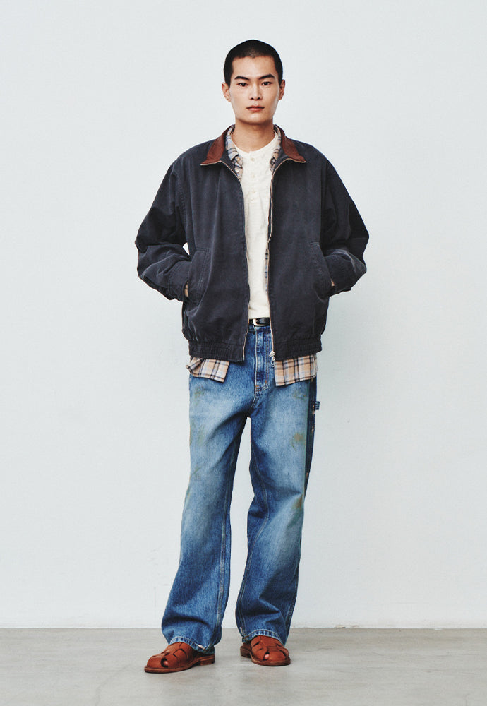 Art if acts - Washed Leather Collar Jacket (Charcoal) product image 4 | TRAB K-Fashion Australia