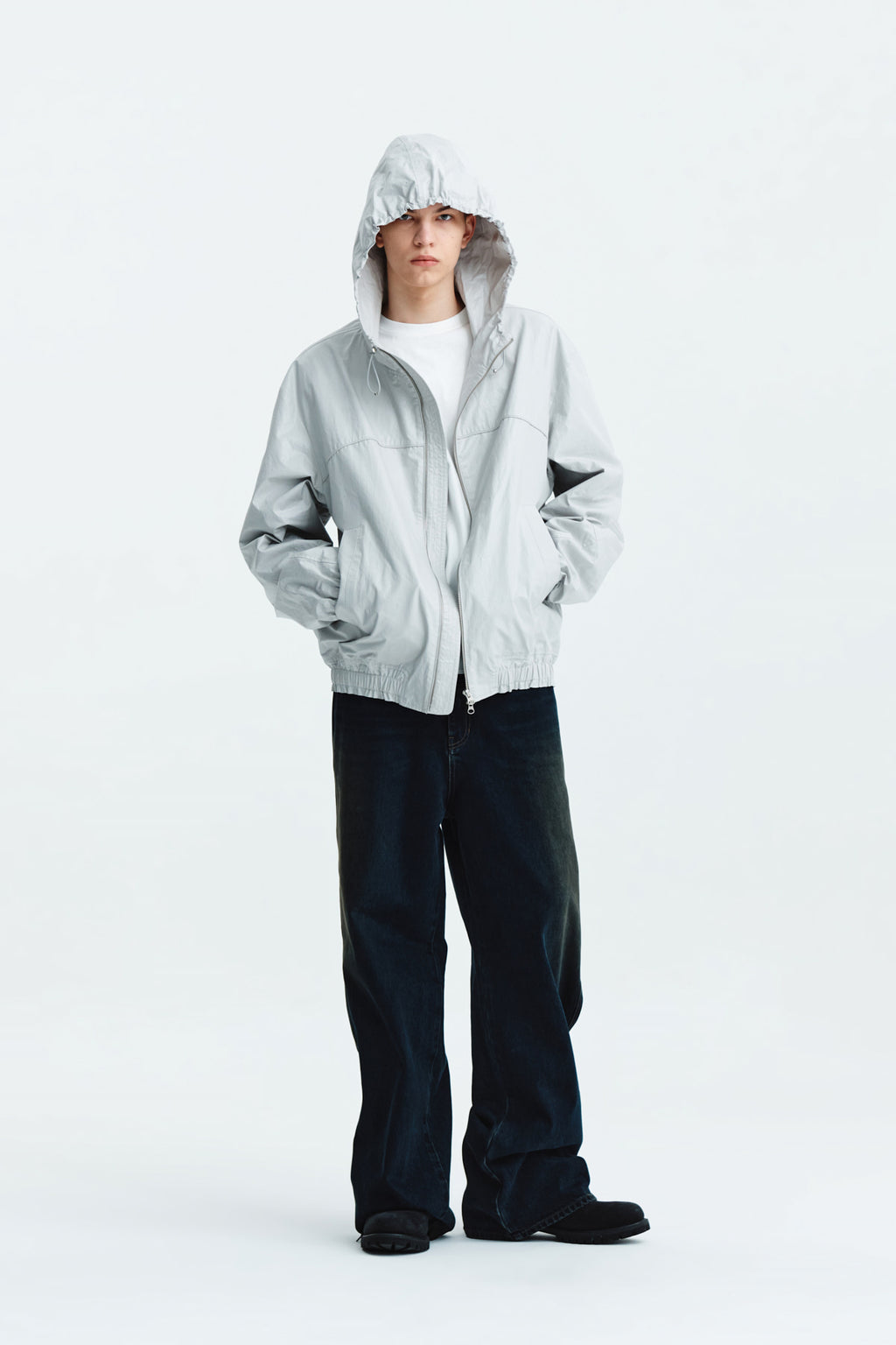 Matin Kim - Side Brush Washed Denim Pants (Navy) product image 8 | TRAB K-Fashion Australia