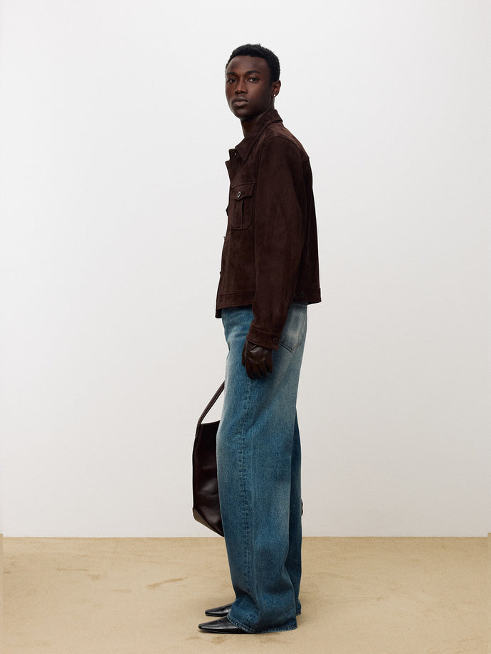 Tonywack - Suede Trucker Jacket (Dark Brown) product image 3 | TRAB K-Fashion Australia