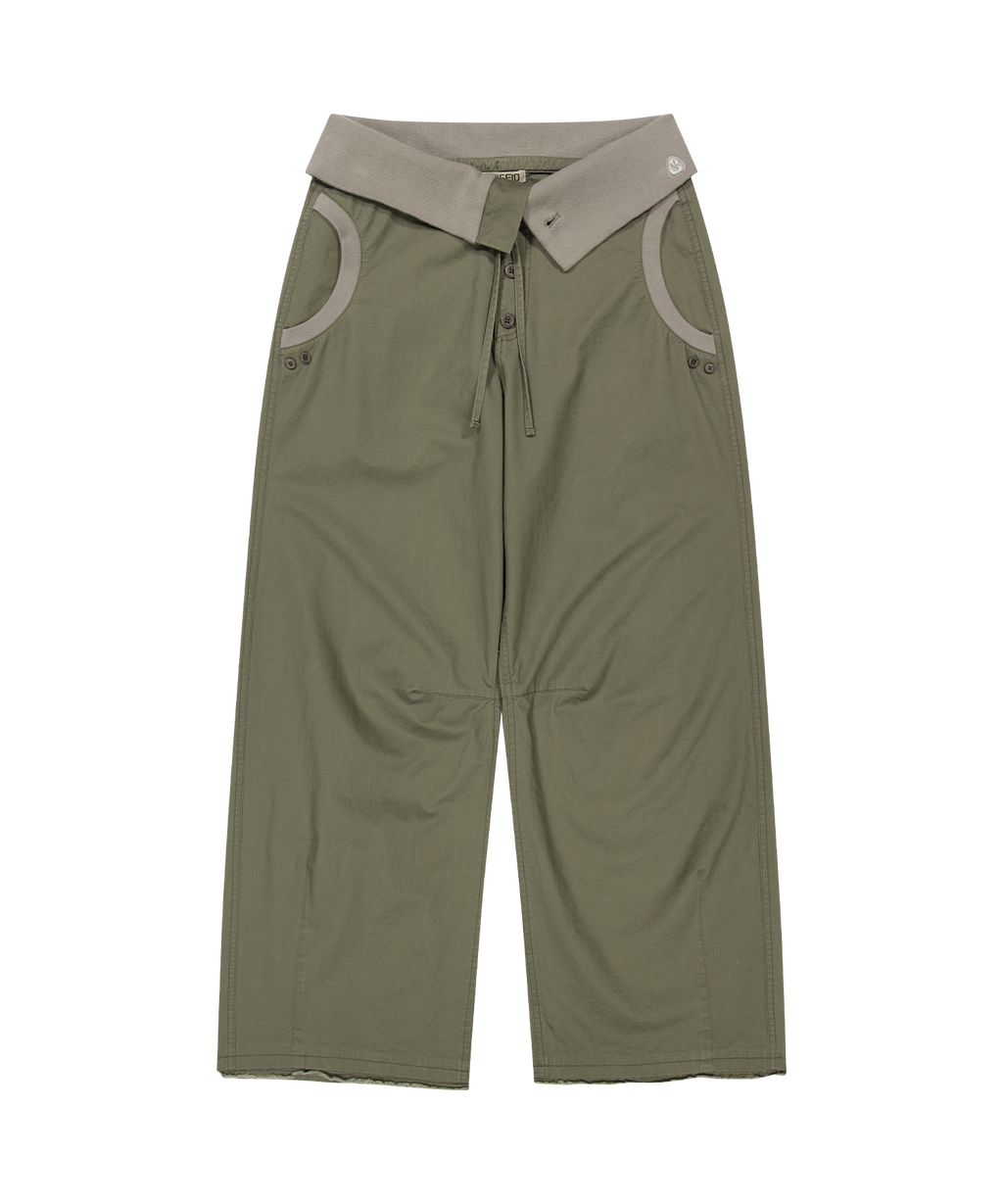 Coyseio - Flow Fold Pants (Khaki) product image 1 | TRAB K-Fashion Australia