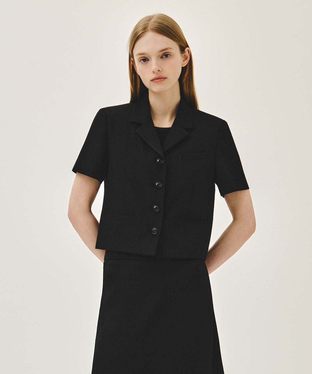 Marithe & Francois Girbaud - Half Sleeve Jacket (Black) product image 1 | TRAB K-Fashion Australia