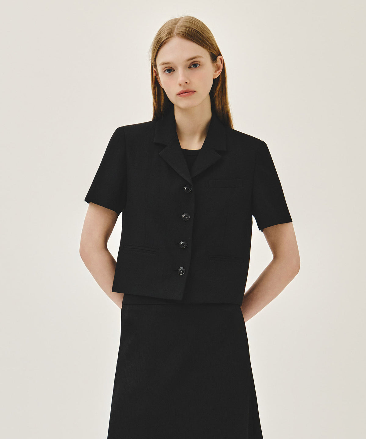 Marithe & Francois Girbaud - Half Sleeve Jacket (Black) product image 1 | TRAB K-Fashion Australia
