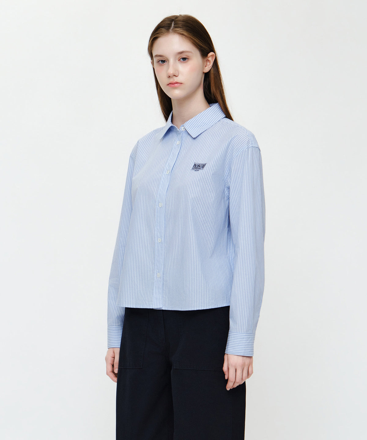 Marithe & Francois Girbaud - Micro Classic Logo Cotton Shirt (Stripe) product image 2 | TRAB K-Fashion Australia
