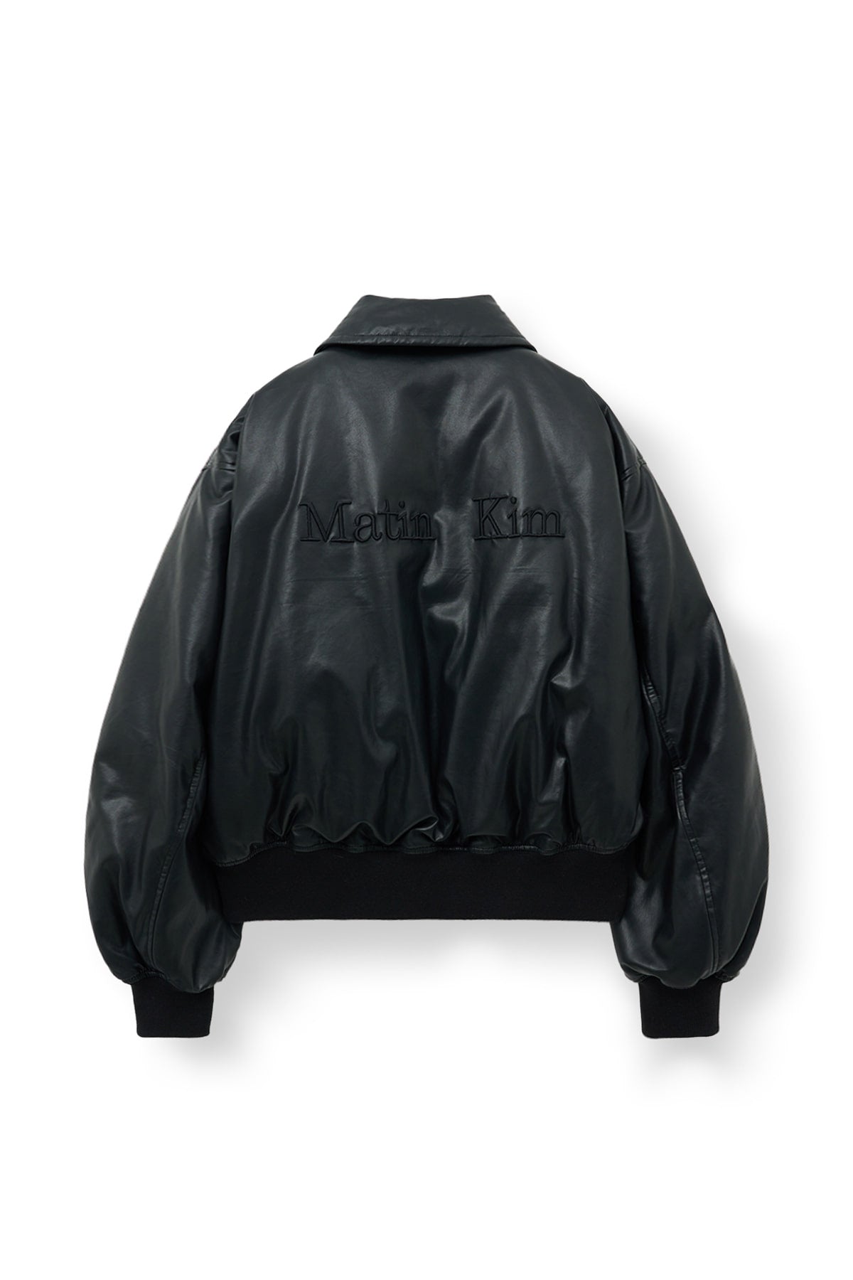Matin Kim - Faux Leather Down Jumper (Black) product image 3 | TRAB K-Fashion Australia