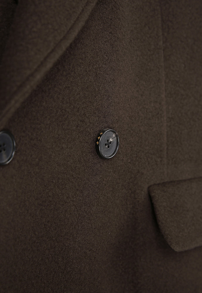 Tonywack - Textured Wool And Cashmere Double-Breasted Coat (Dark Brown) product image 13 | TRAB K-Fashion Australia