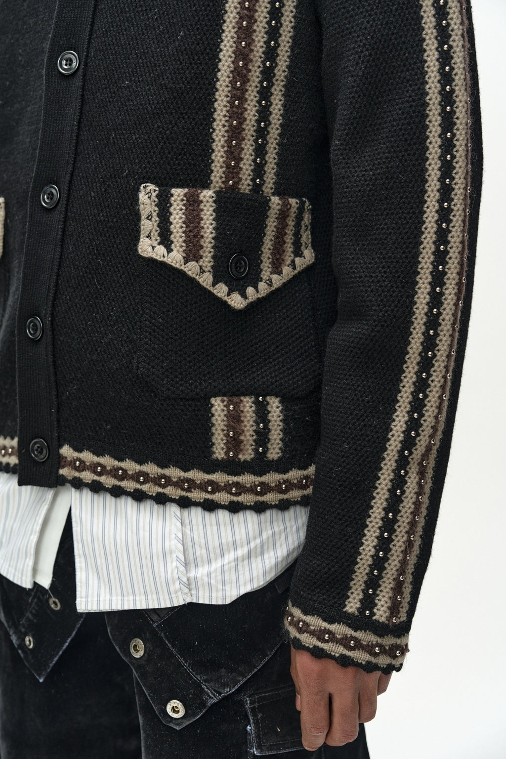 Andersson Bell - Fantasia 26 Heavy Wool Cardigan (Black) product image 7 | TRAB K-Fashion Australia